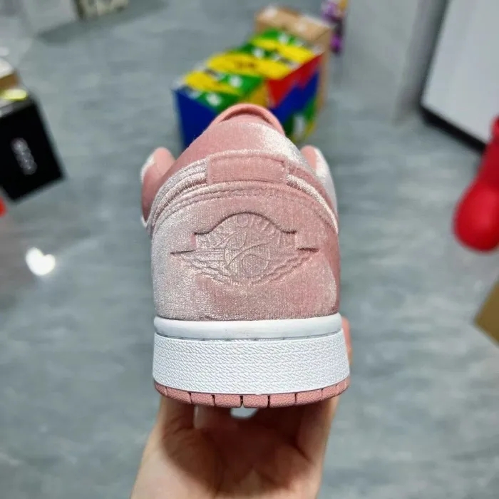 Authentic Air Jordan 1 Low Pink Velvet Women