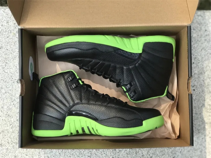 Authentic Air Jordan 12 Black Green