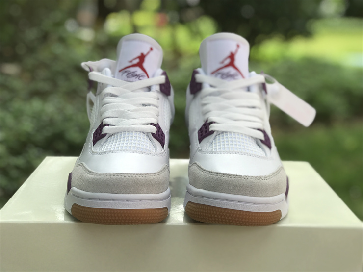 Authentic Nike SB x Air Jordan 4 White Purple