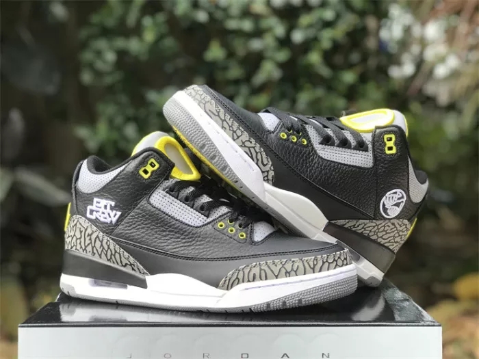 Authentic Air Jordan 3 Oregon Ducks Black