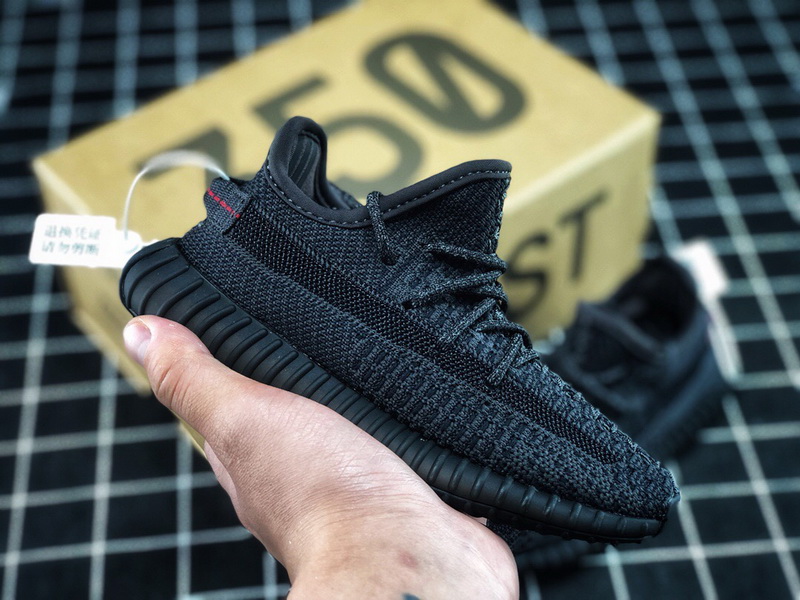 Authentic Yeezy Boost 350 V2 Static Black Kids Shoes