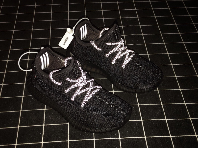 Authentic Yeezy Boost 350 V2 Static Black Kids Shoes