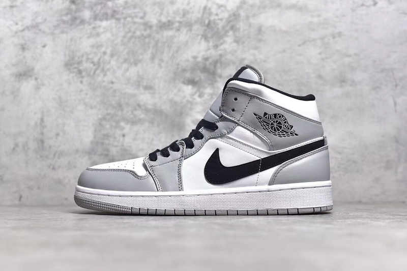 Authentic Air Jordan 1 Mid “Light Smoke Grey”