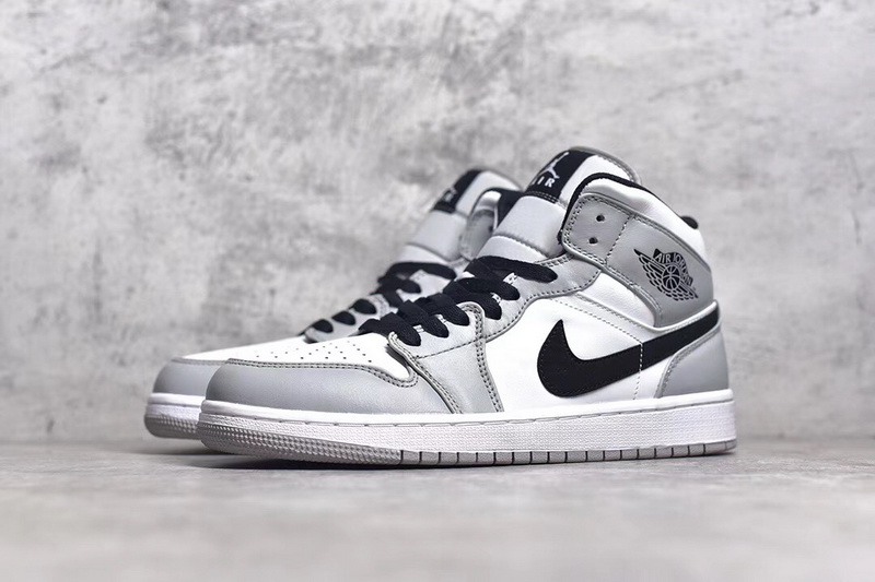 Authentic Air Jordan 1 Mid “Light Smoke Grey”