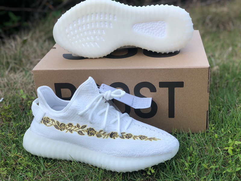 Authentic Yeezy Boost 350 V2 Cream White with rose