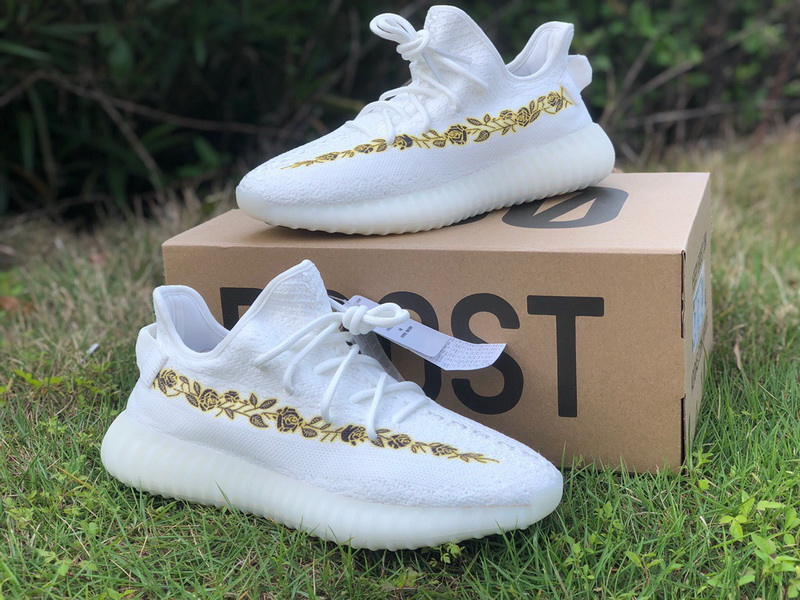 Authentic Yeezy Boost 350 V2 Cream White with rose