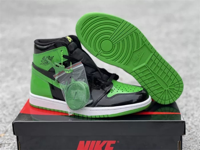 Authentic Air Jordan 1 Green Patent