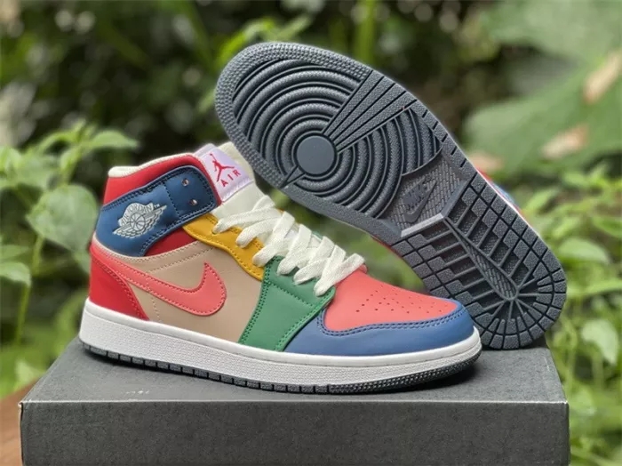 Authentic Air Jordan 1 Mid Rainbow