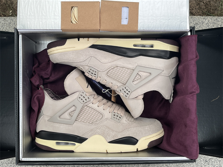 Authentic  A Ma Maniere x Air Jordan 4 “Fossil Stone”