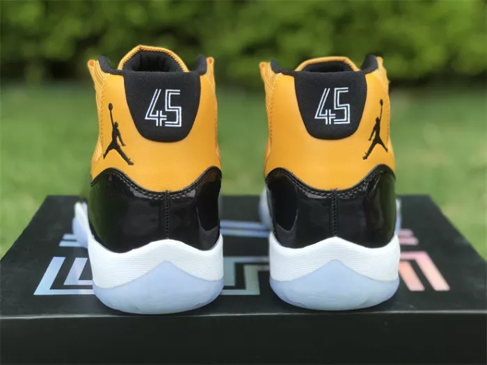 Authentic Air Jordan 11 Yellow Black Custom