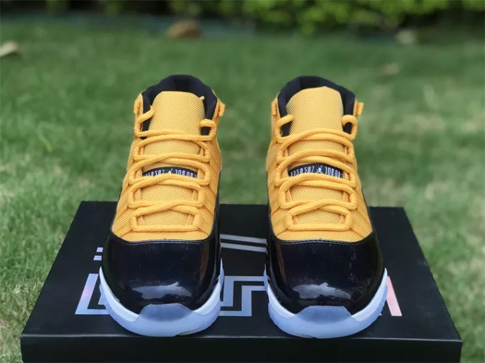 Authentic Air Jordan 11 Yellow Black Custom