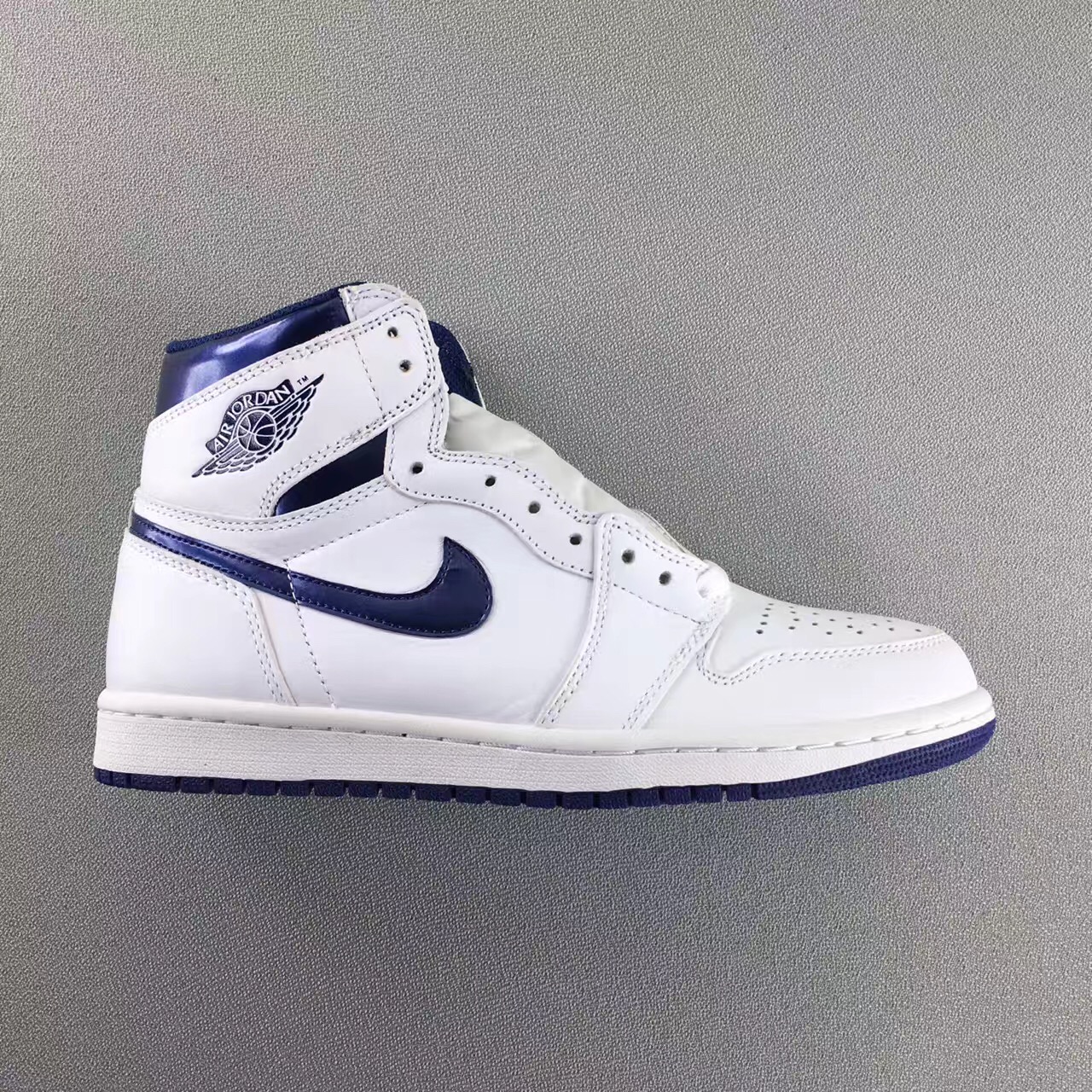 Authentic Air Jordan 1 Metallic Navy