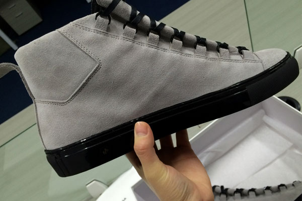 Balenciaga Arena Gray Suede Men High Top Sneaker