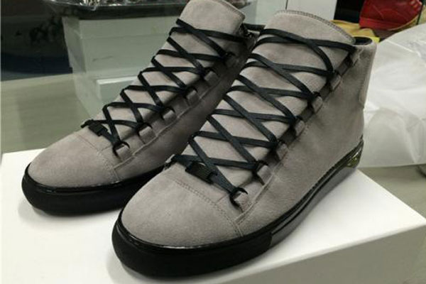 Balenciaga Arena Gray Suede Men High Top Sneaker