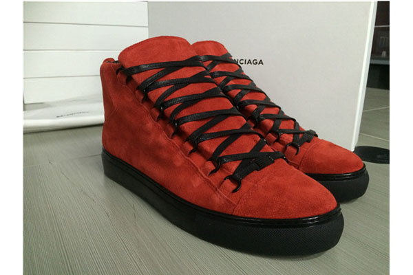 Balenciaga Arena high-top Red suede Sneaker