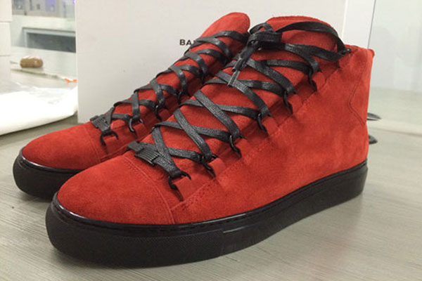 Balenciaga Arena high-top Red suede Sneaker