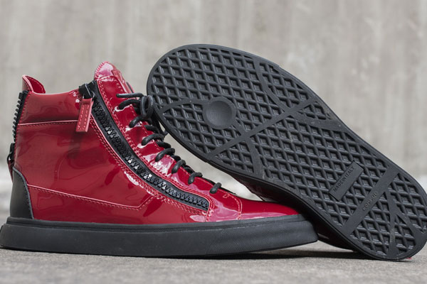 Giuseppe Zanotti Red Zipped Patent Sneakers(with receipt)