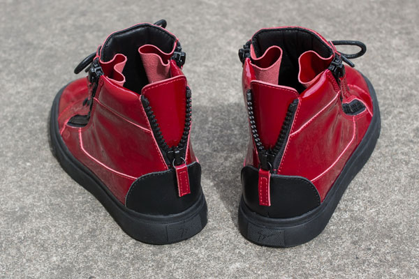 Giuseppe Zanotti Red Zipped Patent Sneakers(with receipt)