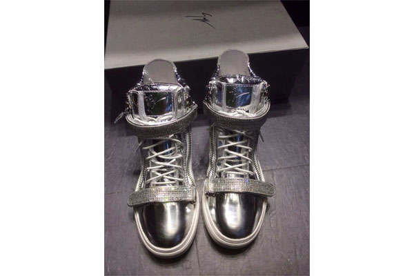 Giuseppe zanotti silver diamond Men′s Sneaker(with receipt)