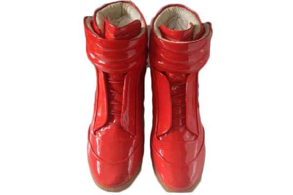 MAISON MARTIN MARGIELA Red Patent Leather Calfskin Sole Men Sneaker