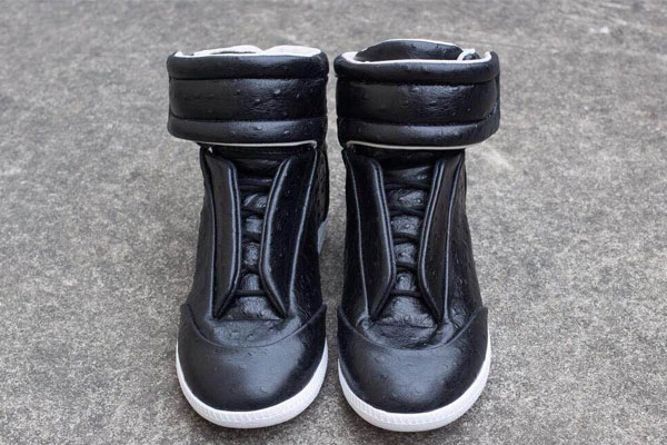 Maison Martin Margiela Black Embossed Leather Future High_top Sneakers