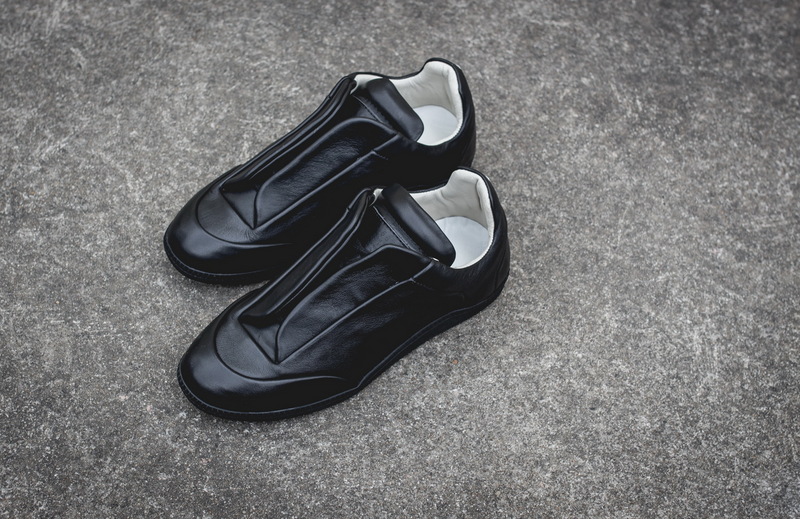 Maison Martin Margiela Black Leather Future Low-Top Sneakers