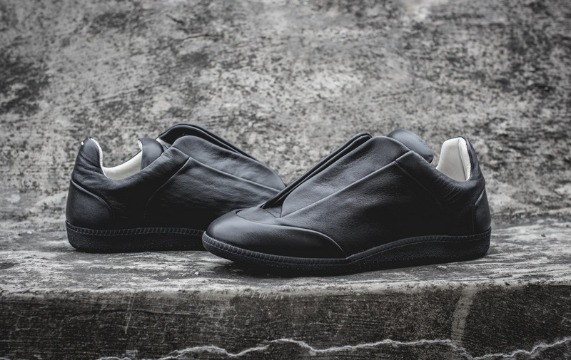 Maison Martin Margiela Black Leather Future Low-Top Sneakers