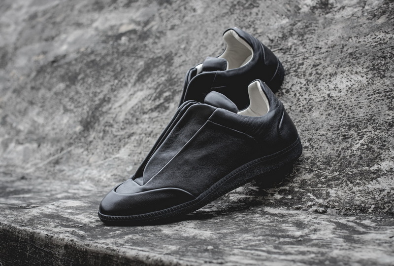 Maison Martin Margiela Black Leather Future Low-Top Sneakers