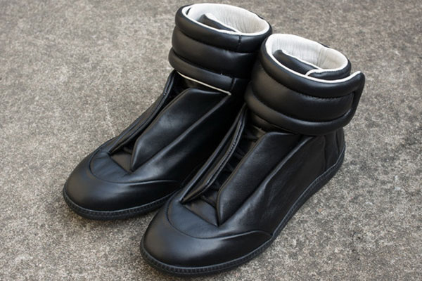 Maison Martin Margiela Black Leather High-Top Men Sneaker