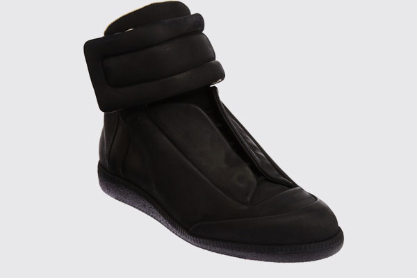 Maison Martin Margiela Black Suede High-Top Sneakers for Men