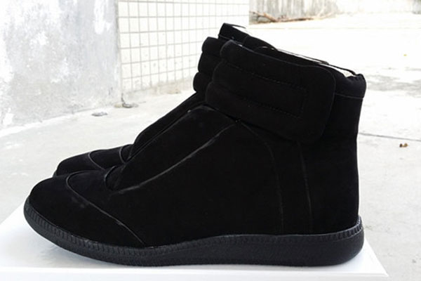 Maison Martin Margiela Black Suede High-Top Sneakers for Men