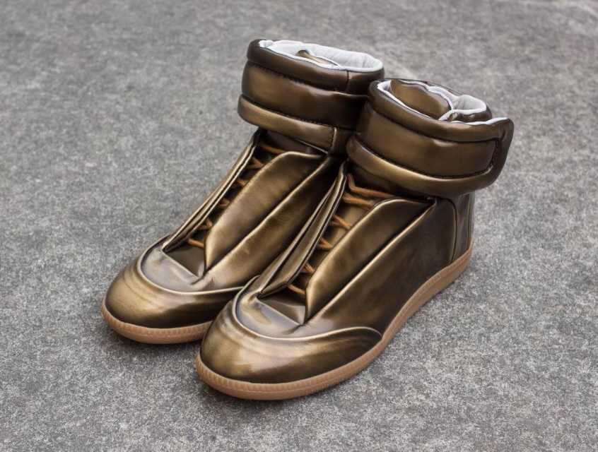 Maison Martin Margiela Gold Future Leather Hightop Sneakers