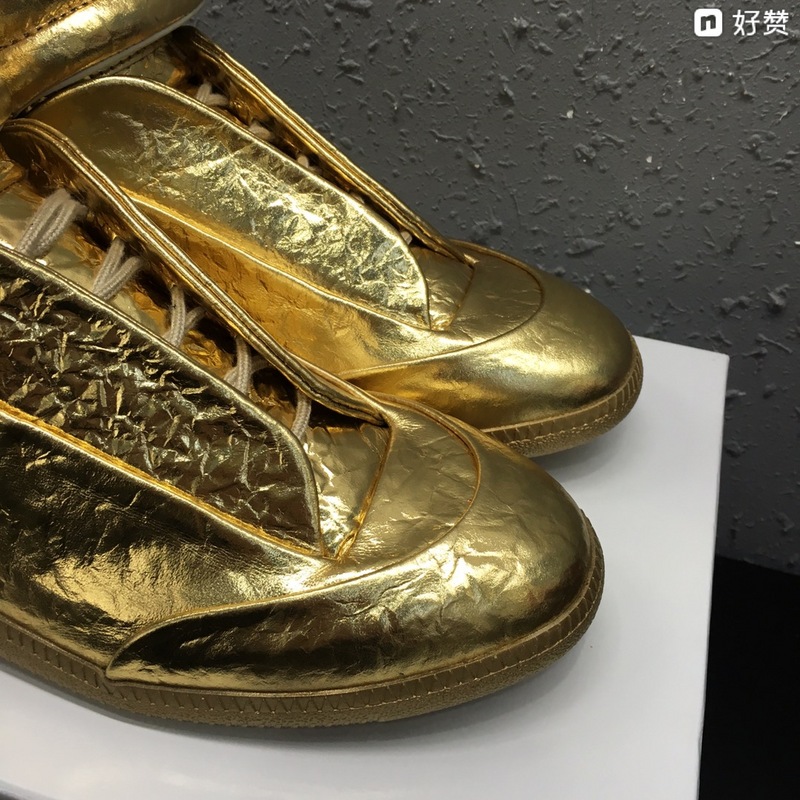 Maison Martin Margiela Gold Leather Future High-Top Sneakers