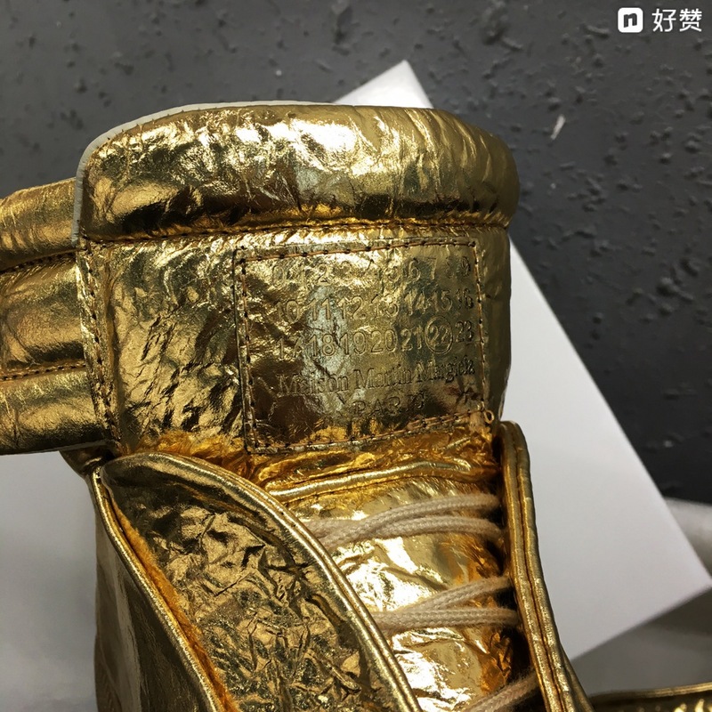 Maison Martin Margiela Gold Leather Future High-Top Sneakers