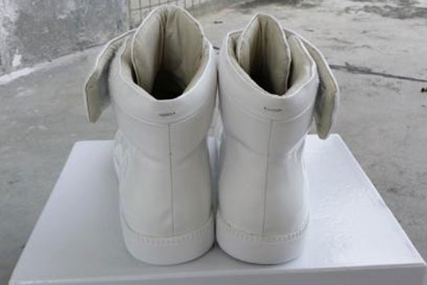 Maison Martin Margiela White Patern Leather High-Top Sneaker for Men