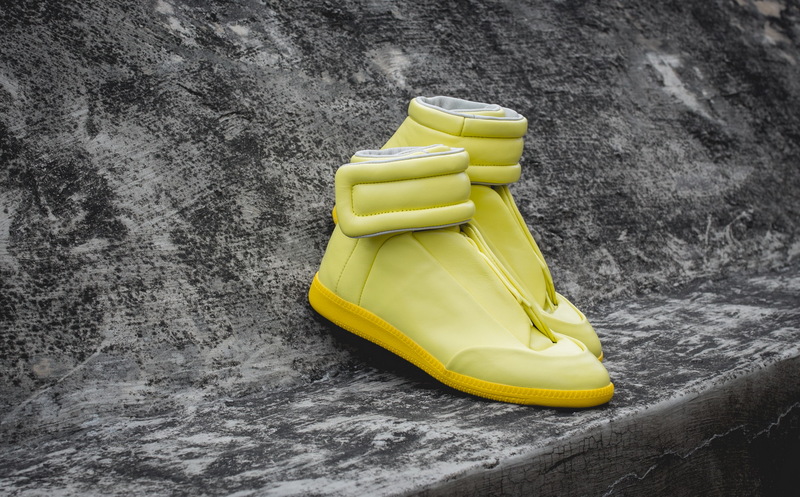 Maison Martin Margiela Yellow Leather Future High-Top Sneakers