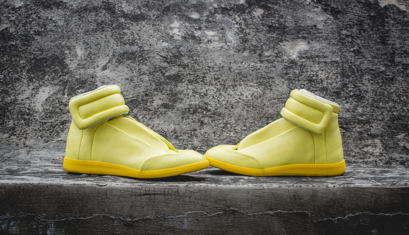 Maison Martin Margiela Yellow Leather Future High-Top Sneakers