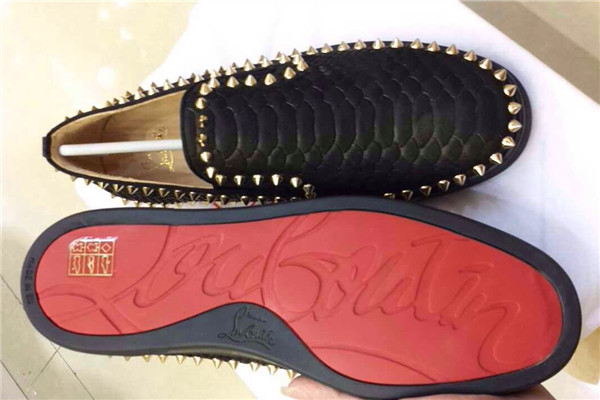 Super Max Perfect Christian Louboutin Pik Boat Men′s Flat Black(with receipt)