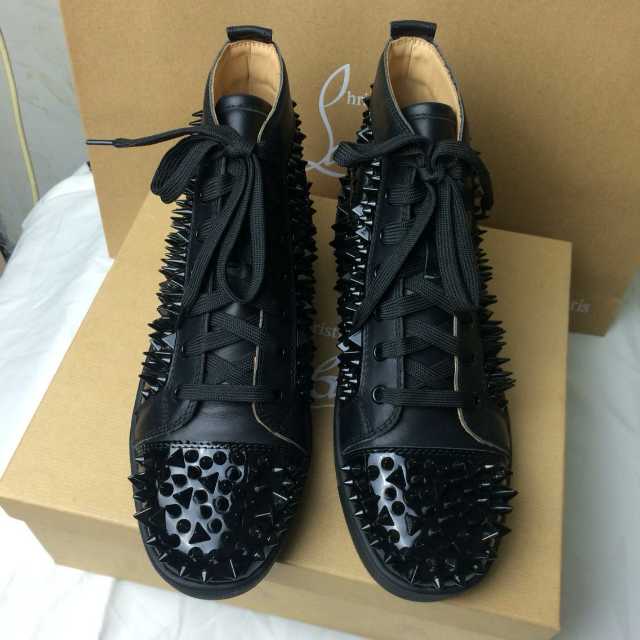 Super Max Perfect High End Christian Louboutin Black Louis Pik Pik Sneaker(with receipt)