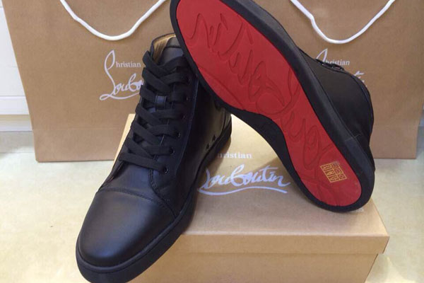 Super Max perfect Christian Louboutin High Top Black leather Sneaker(with receipt)