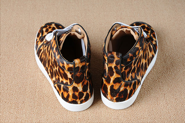 Super Perfect Christian Louboutin Rantus Men′s Flat Leopard FuzzySuper Max Perfect Christian Loubout