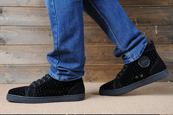 Super Perfect Christian Louboutin Strass Mens Flat Suede BlackSuper Max Perfect Christian Louboutin 