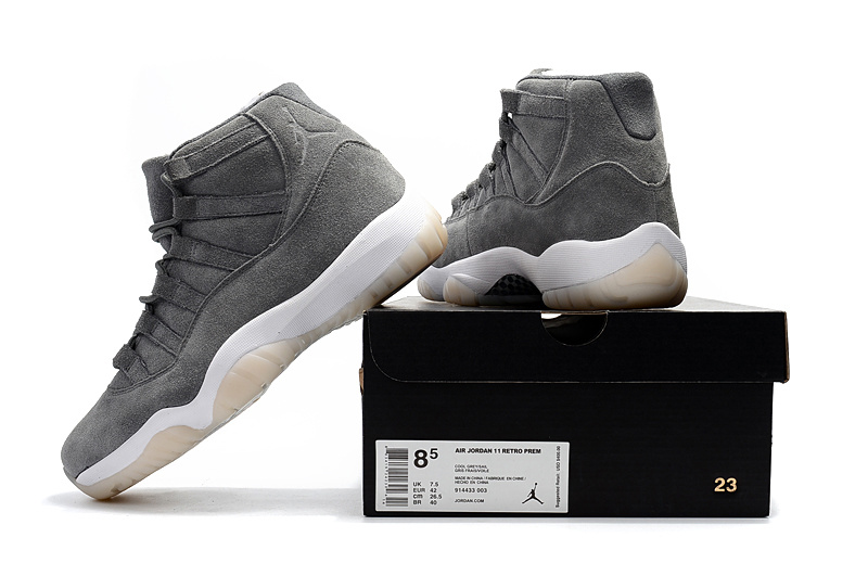 Perfect Air Jordan 11 Suede Grey