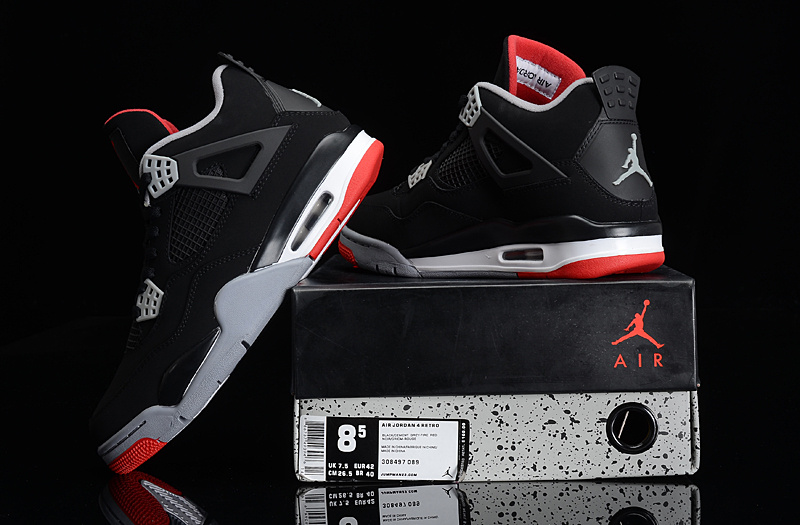 Super Max Perfect Air Jordan 4 Black Cement