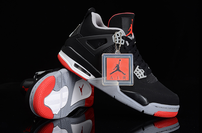 Super Max Perfect Air Jordan 4 Black Cement