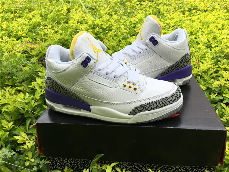 Super Max Perfect Jordan 3 White Purple Nike