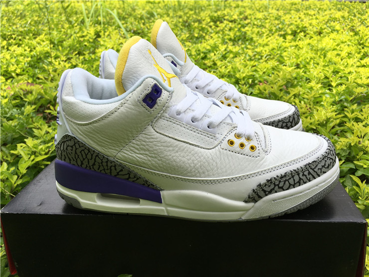 Super Max Perfect Jordan 3 White Purple Nike