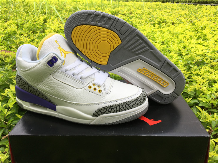 Super Max Perfect Jordan 3 White Purple Nike