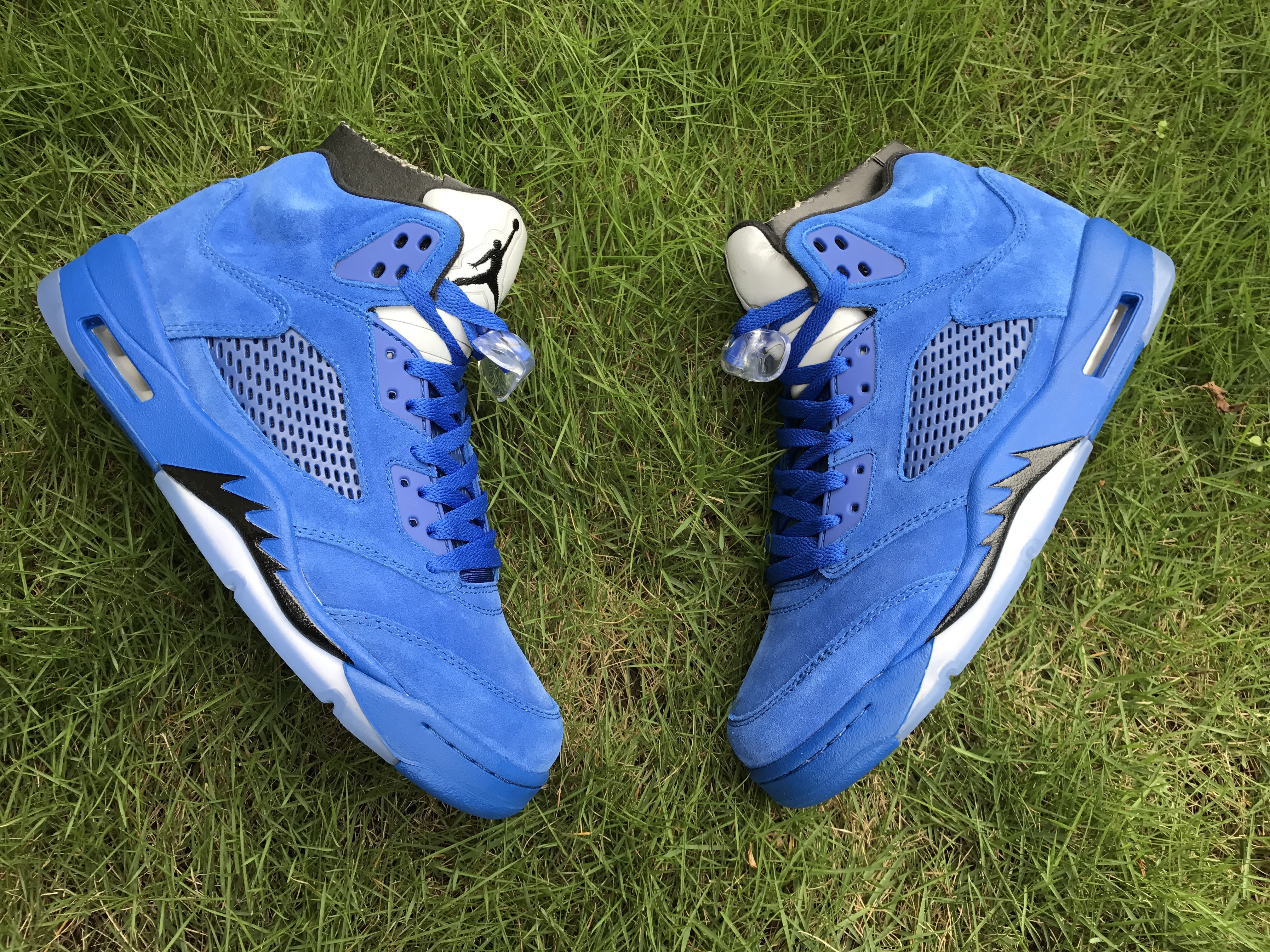 Super Max Perfect Jordan 5 Blue Suede