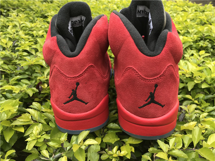 Super Max Perfect Jordan 5 Red Suede